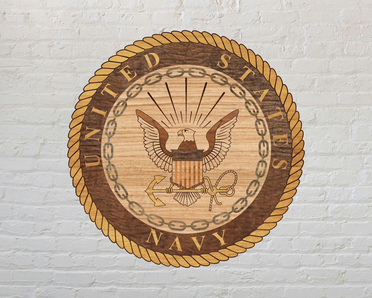United States Navy Design Logo Multilayer Laser Cut files svg dxf ai png