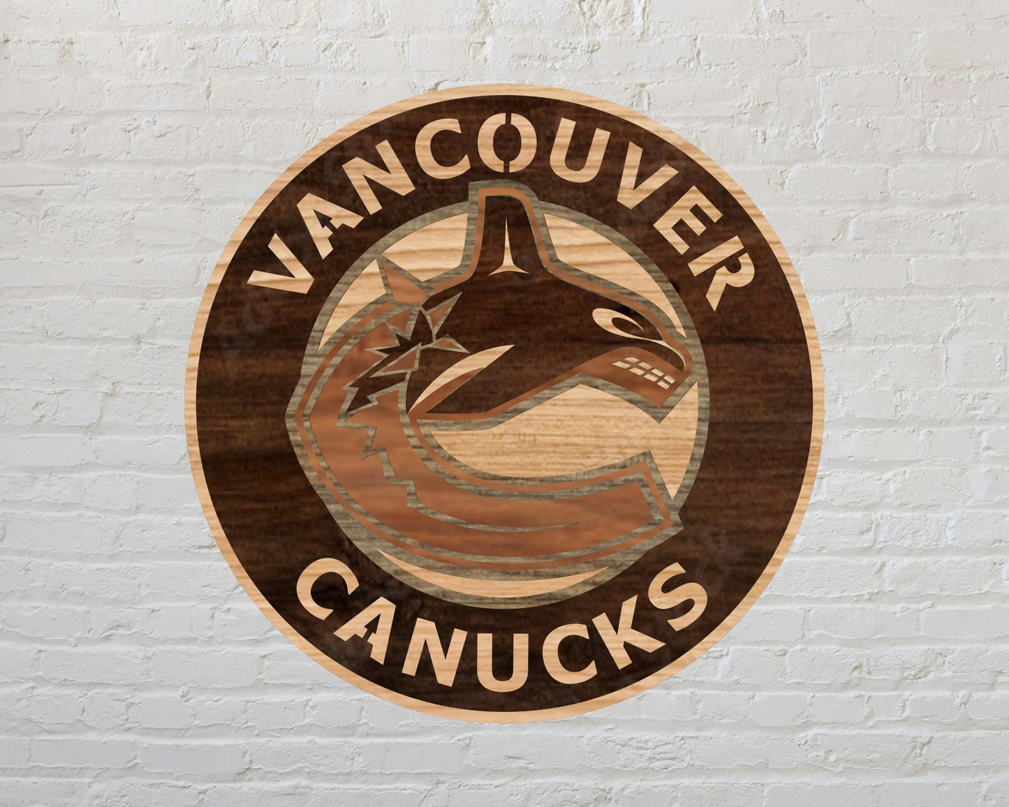 Vancouver Canucks NHL Teams Designed Logo Multi Layer Laser Cut files svg dxf ai png