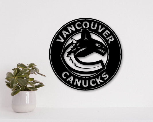 Vancouver Canucks NHL Teams Designed Logo Badge Shield Metal Laser Cut files svg dxf ai png jpg pdf eps