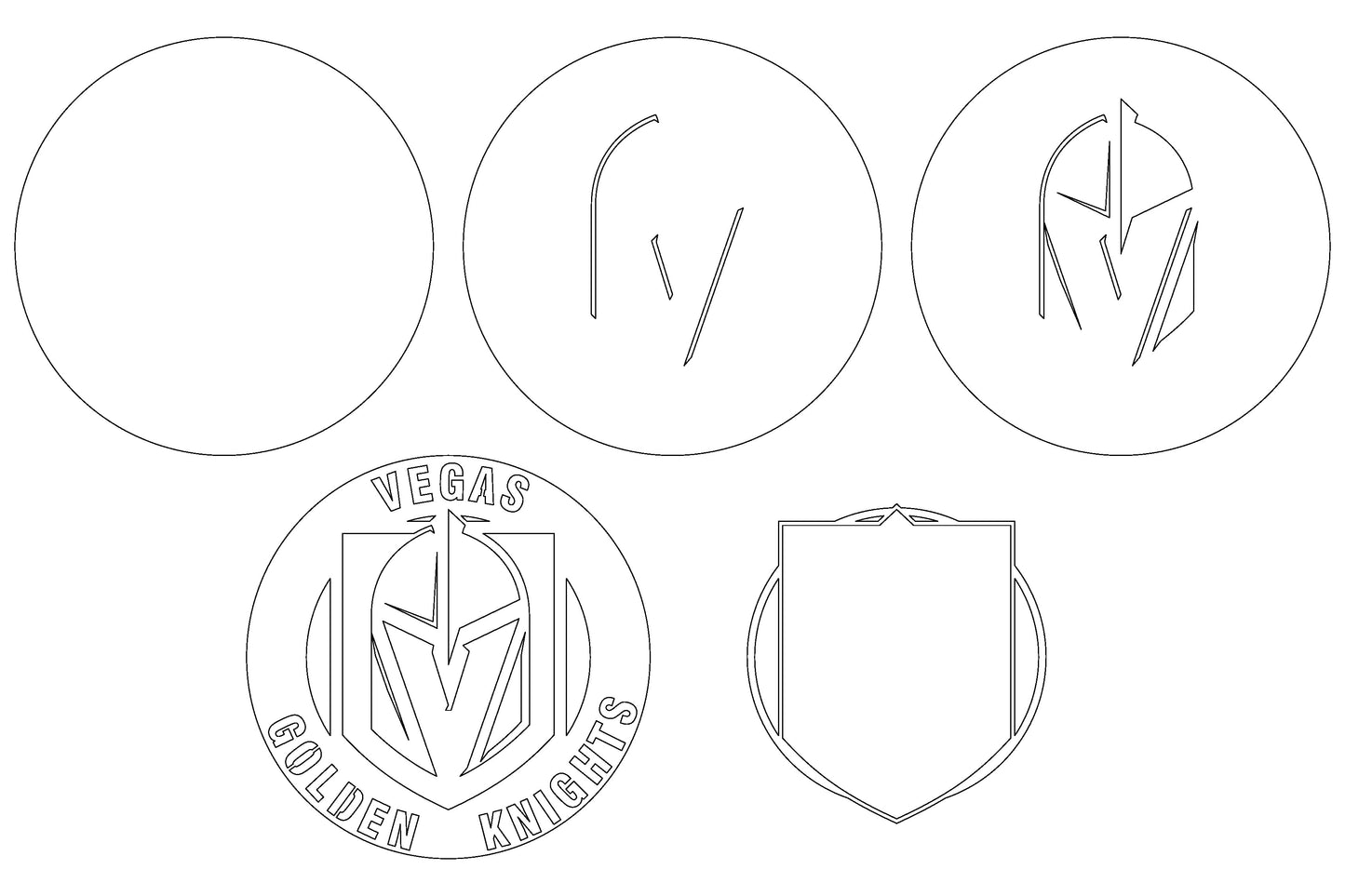 Vegas Golden Knights Multi Layer Laser Cut files svg dxf ai png