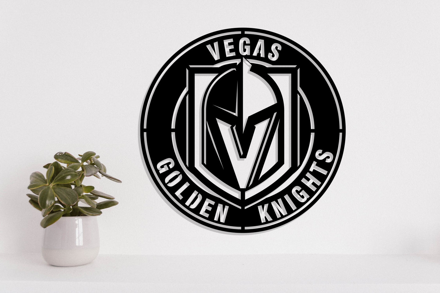 Vegas Golden Knights Badge Shield Metal Laser Cut files svg dxf ai png jpg pdf eps