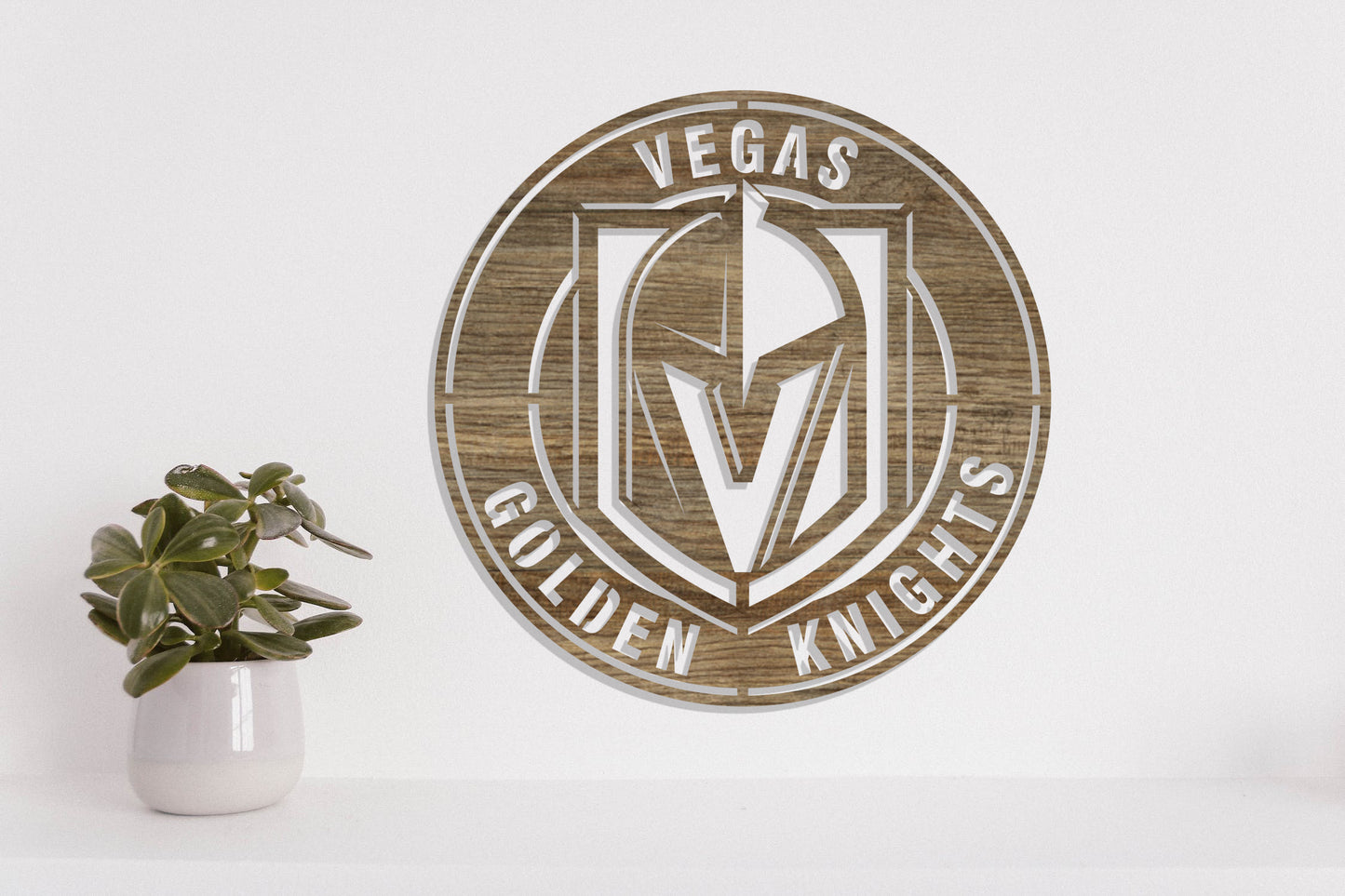 Vegas Golden Knights Badge Shield Metal Laser Cut files svg dxf ai png jpg pdf eps