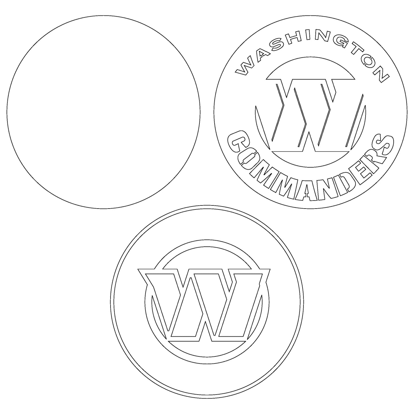 Washington Commanders Multi Layered Laser Cut files svg dxf ai png