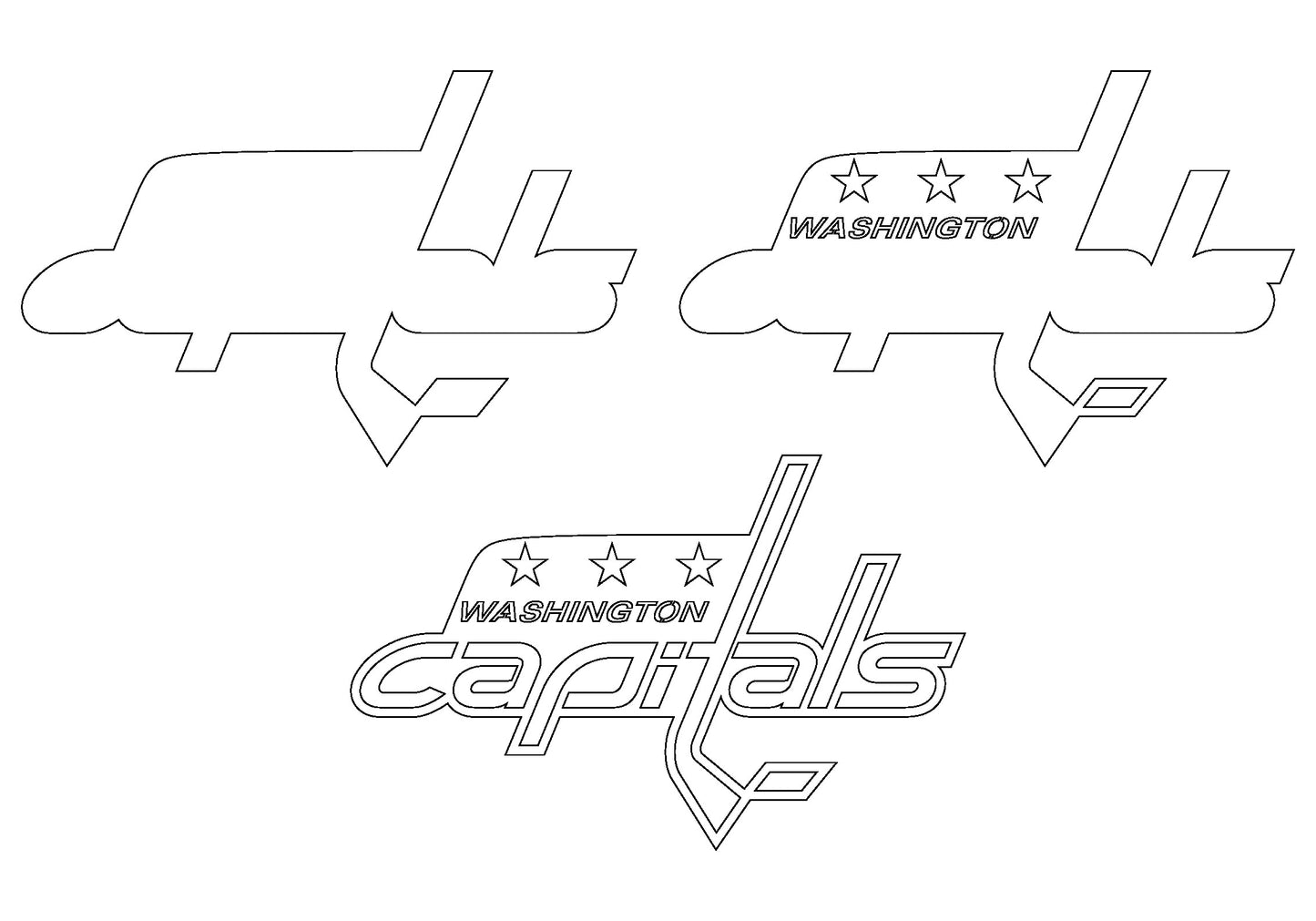 Washington Capitals NHL Teams Design Logo Multi Layer Laser Cut files svg dxf ai png