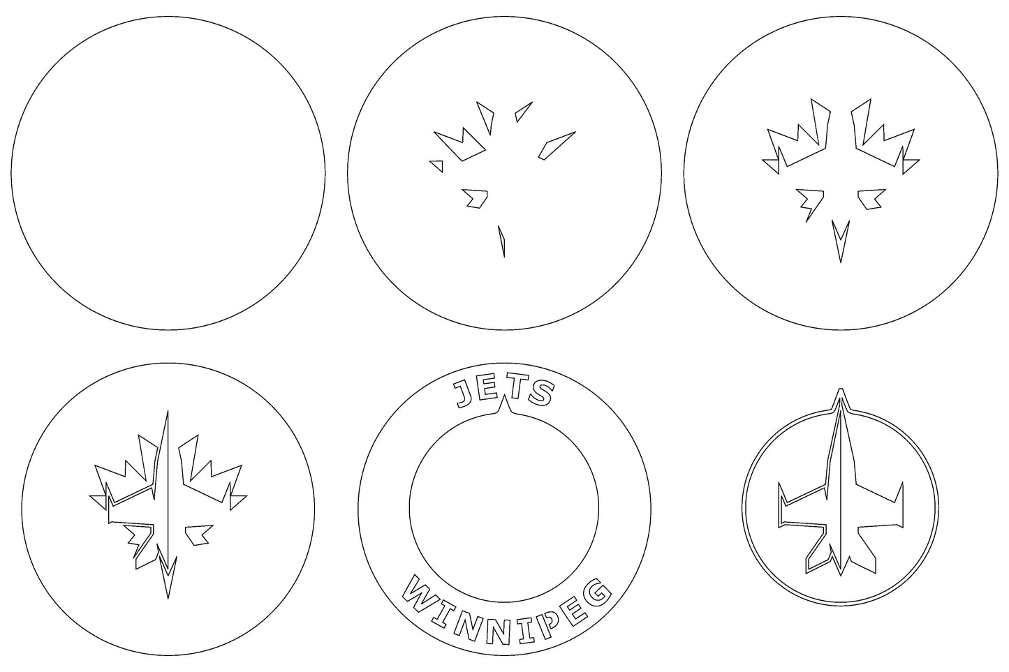 Winnipeg Jets NHL Teams Designed Logo Multi Layer Laser Cut files svg dxf ai png