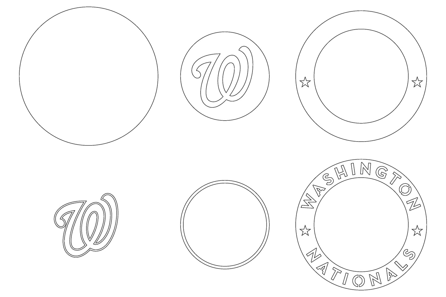 Washington Nationals Multi Layer Laser Cut files svg dxf ai png