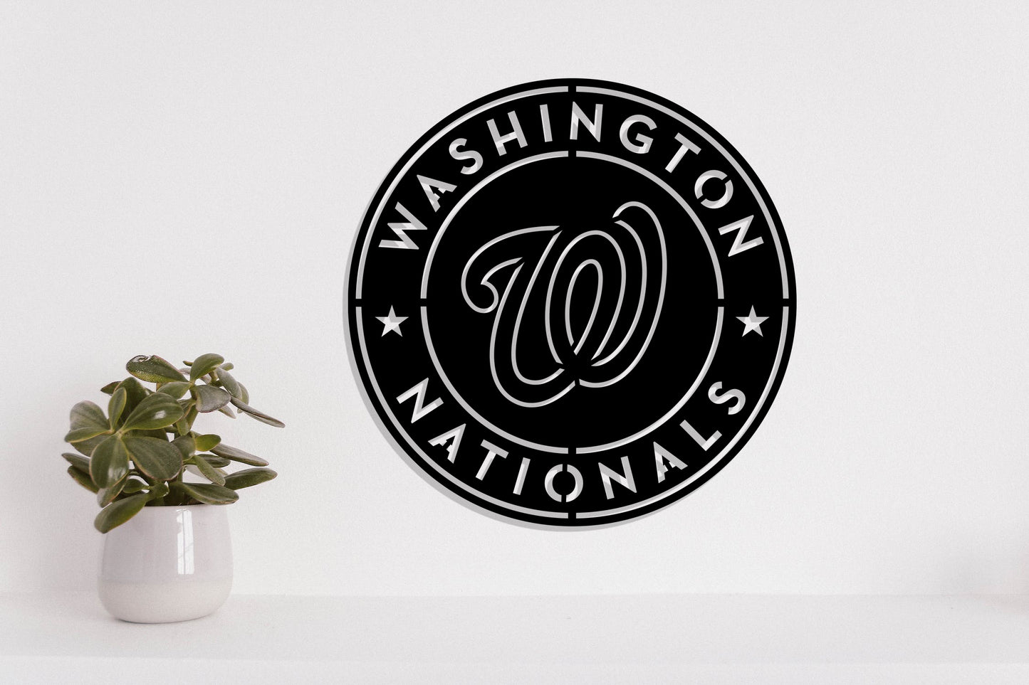 Washington Nationals Badge Shield Metal Laser Cut files svg dxf ai png jpg pdf eps