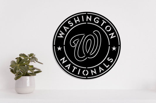 Washington Nationals Badge Shield Metal Laser Cut files svg dxf ai png jpg pdf eps