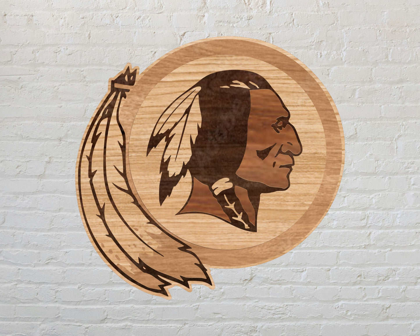 Washington Redskins Football Team Design Logo Multilayer Laser Cut files svg dxf ai png