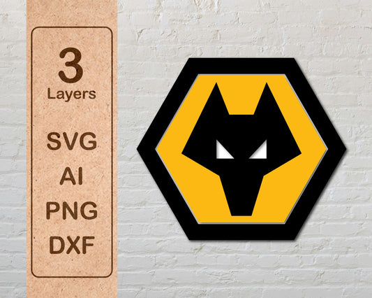 Wolverhampton Wanderers FC Layered Laser Cut files