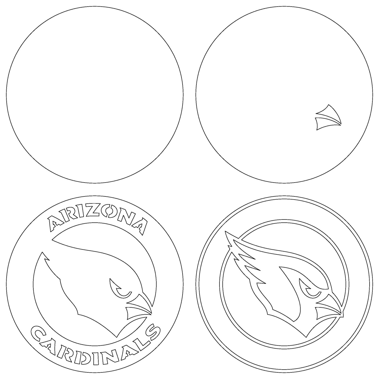 Arizona Cardinals Multi Layered Laser Cut files svg dxf ai png