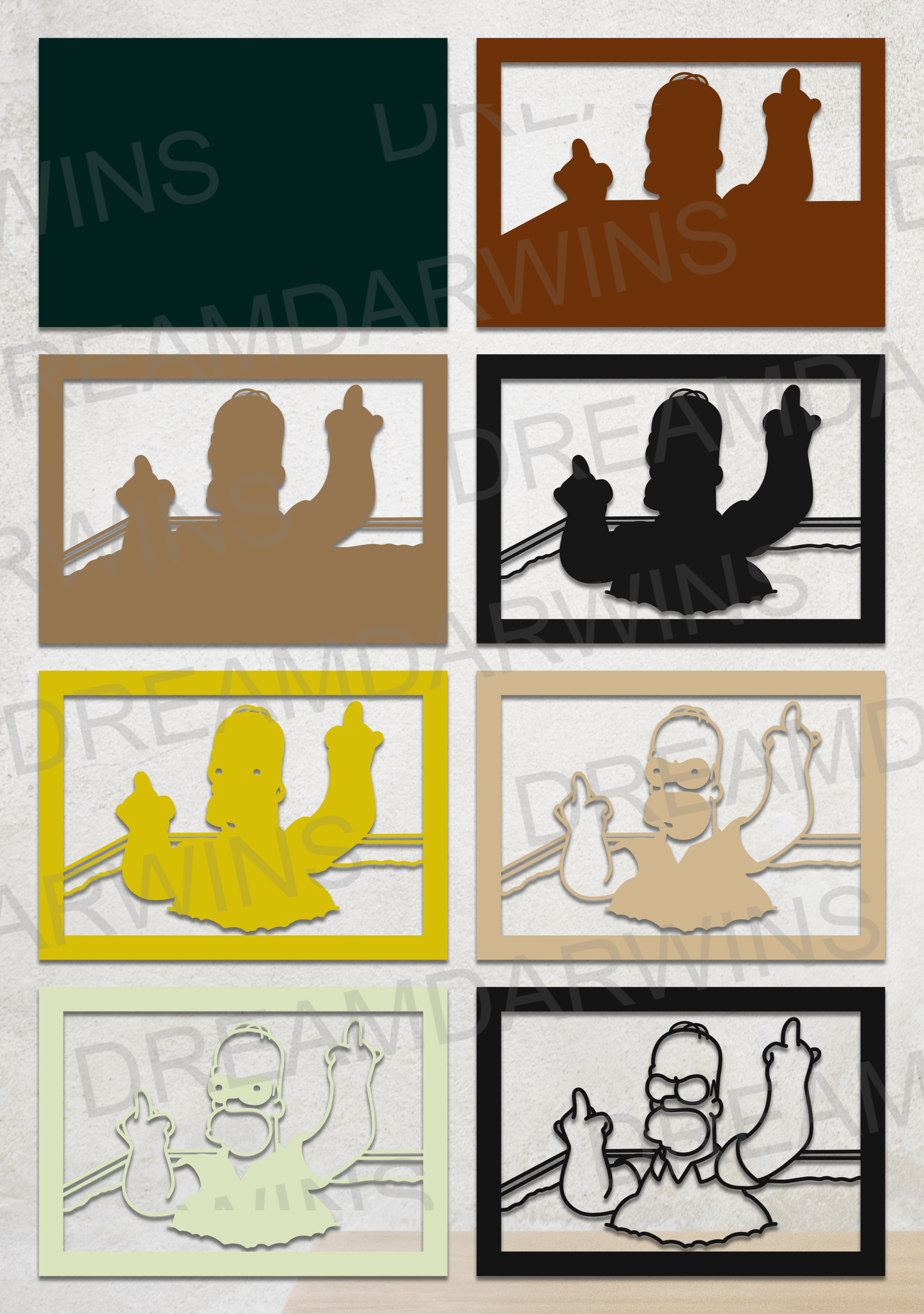 Homer Simpson Layered Laser Cut files