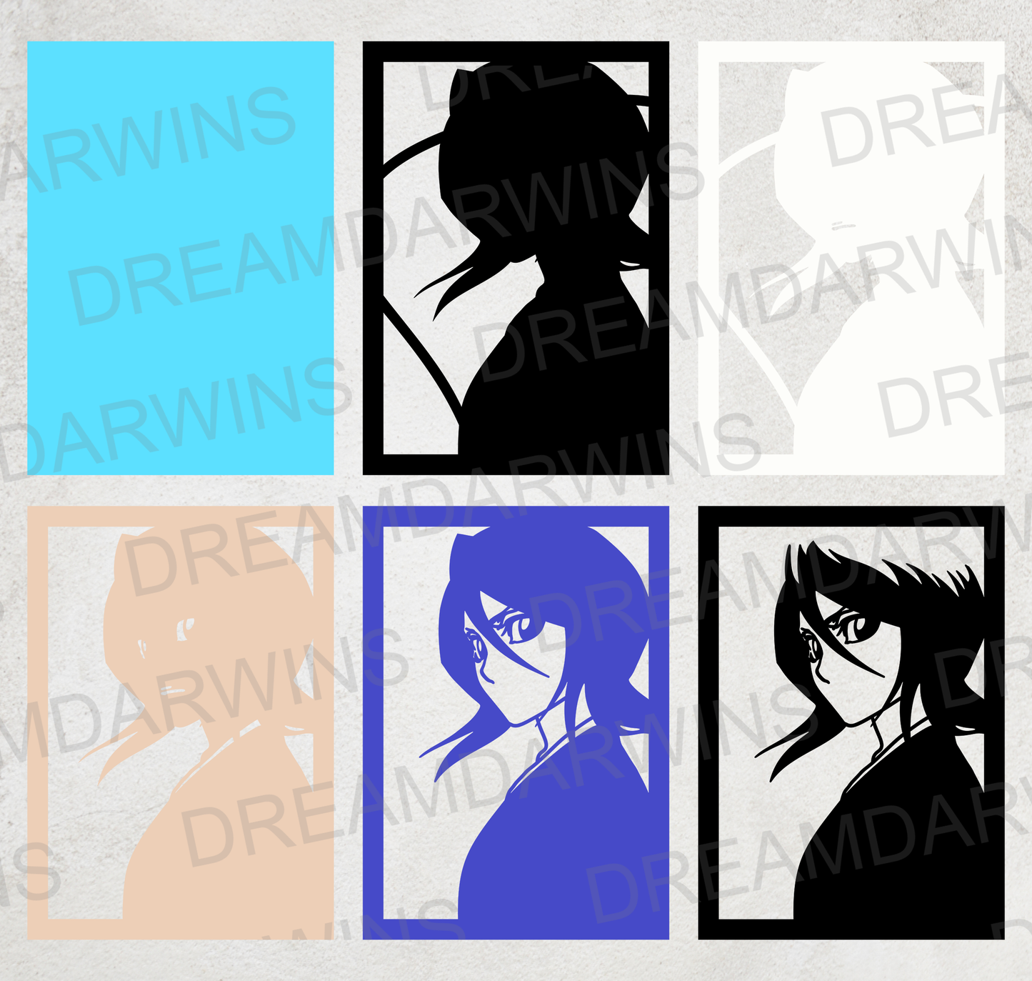 Rukia from Bleach Anime Layered Laser Cut files