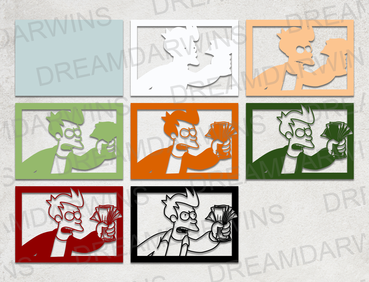 Shut Up & Take My Money Futurama Fry Meme Multilayer Laser Cut files