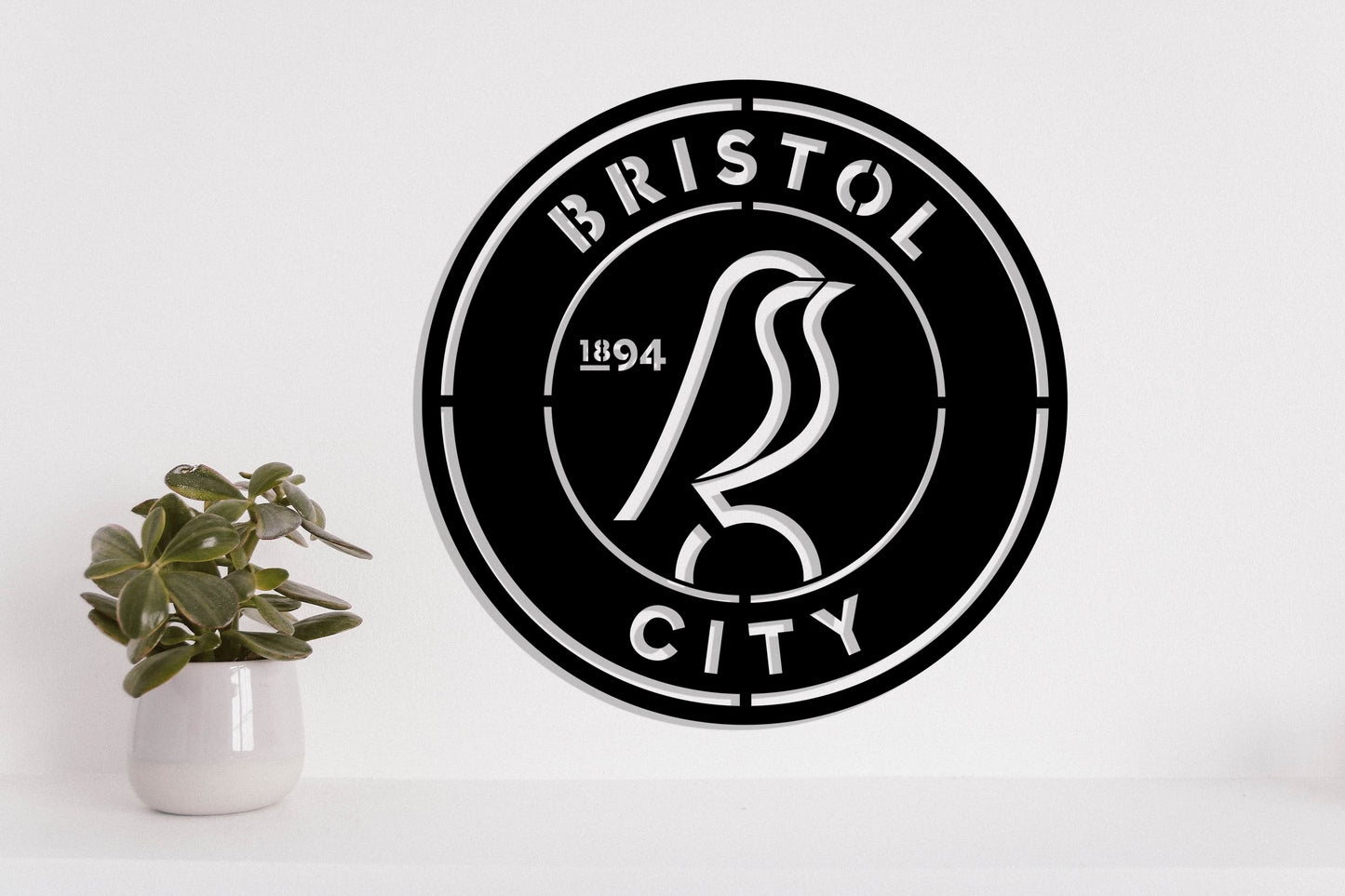 Bristol City FC Badge Shield Metal Laser Cut files svg dxg jpg png pdf ai eps