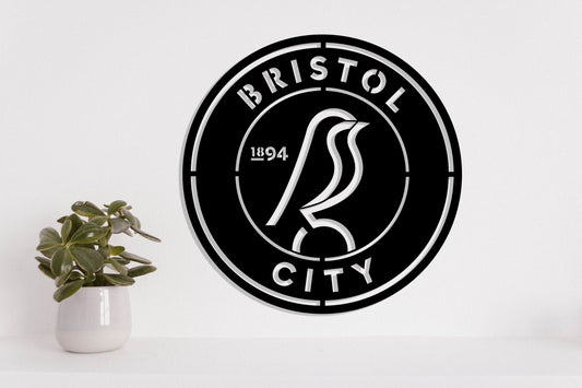 Bristol City FC Badge Shield Metal Laser Cut files svg dxg jpg png pdf ai eps