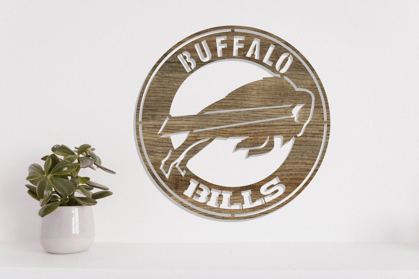 Buffalo Bills Badge Shield Laser Cut files svg dxf ai eps png jpg pdf