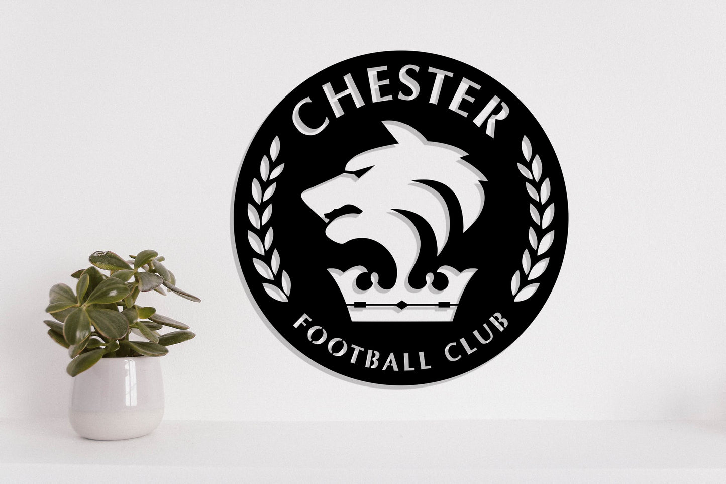 Chester FC Badge Shield Metal Laser Cut files svg dxg jpg png pdf ai eps