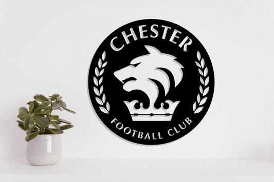 Chester FC Badge Shield Metal Laser Cut files svg dxg jpg png pdf ai eps