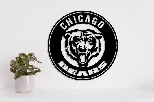Chicago Bears Badge Shield Laser Cut files svg dxf ai eps png jpg pdf
