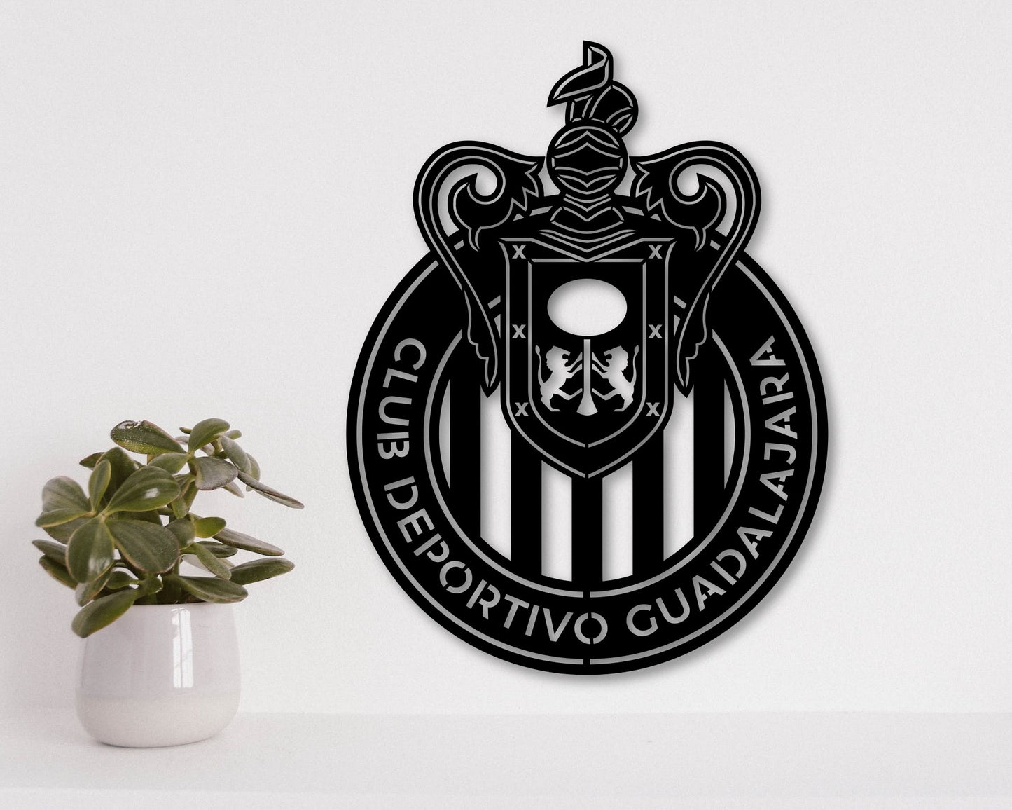 Club Deportivo Guadalajara S.A. de C.V Liga MX FC Designed Logo Badge Shield Metal Laser Cut files svg dxf ai png jpg pdf eps