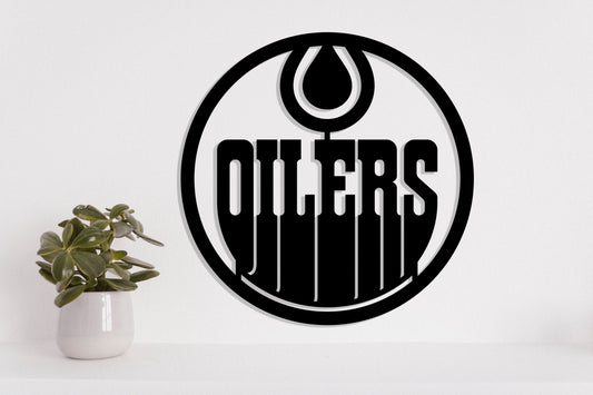 Edmonton Oilers Badge Shield Metal Laser Cut files svg dxf ai png jpg pdf eps
