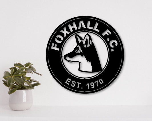 Foxhall FC Badge Shield Metal Laser Cut files svg dxg jpg png pdf ai eps