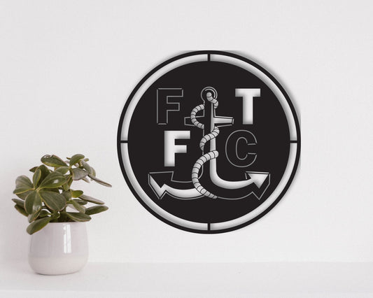 Fleetwood Town FC Badge Shield Metal Laser Cut files svg dxg jpg png pdf ai eps