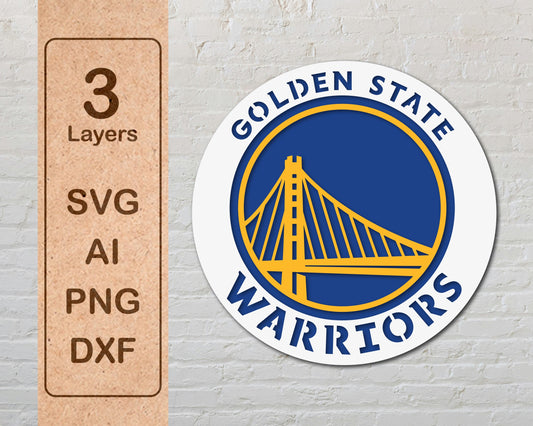 Golden State Warriors Layered Laser Cut files