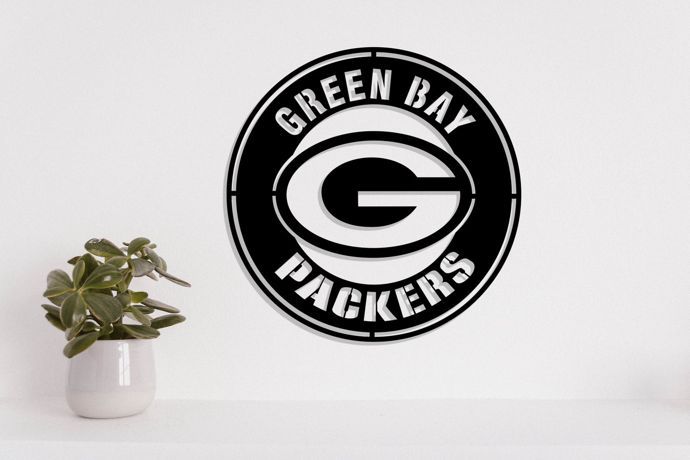 Green Bay Packers Badge Shield Laser Cut files svg dxf ai eps png jpg ...