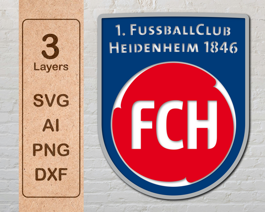 Heidenheim FC Layered Laser Cut files