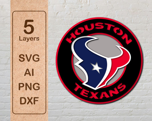 Houston Texans Multi Layer Laser Cut files