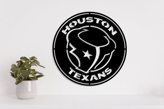 Houston Texans Badge Shield Laser Cut files svg dxf ai eps png jpg pdf