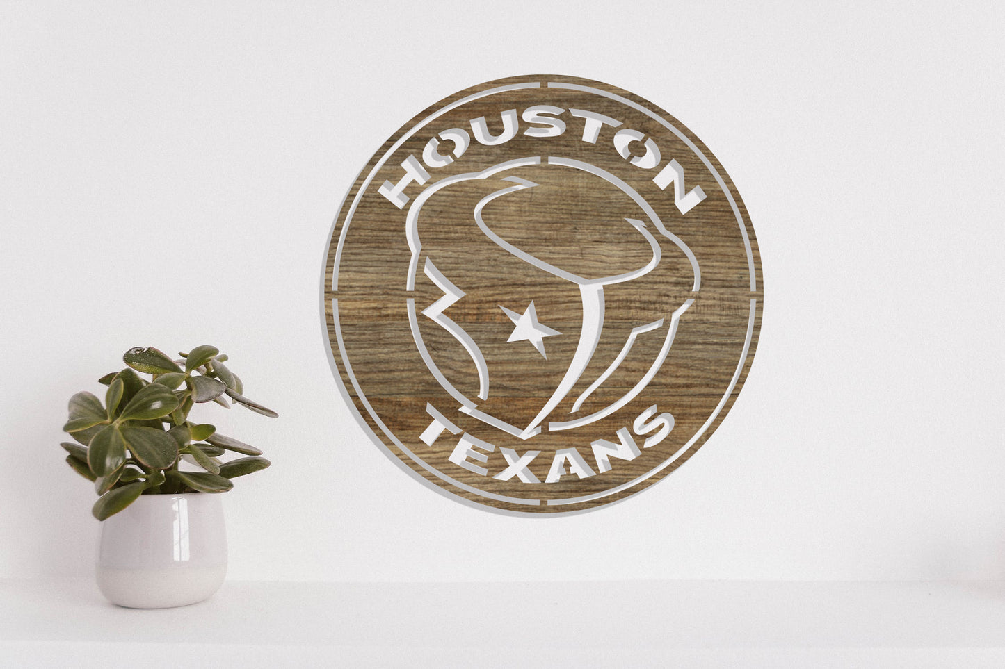Houston Texans Badge Shield Laser Cut files svg dxf ai eps png jpg pdf