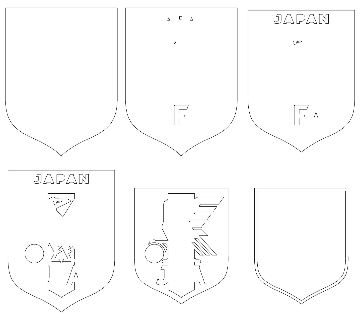 Japan National Football Team Multi Layer Laser Cut files ai png svg dxf