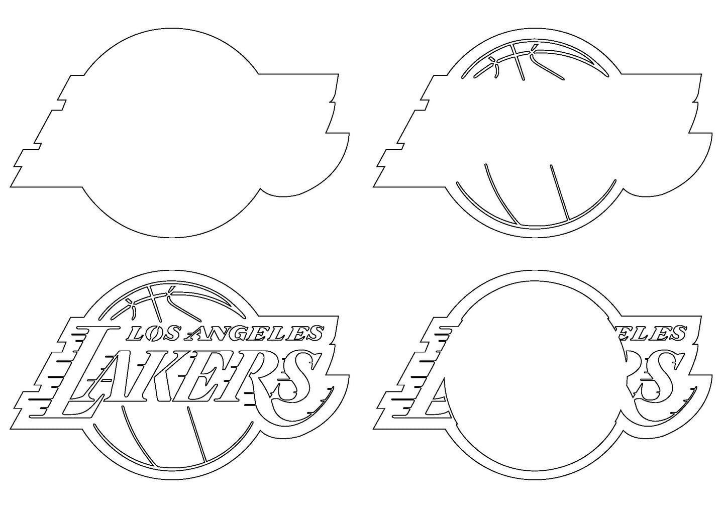 Los Angeles Lakers Layered Laser Cut files