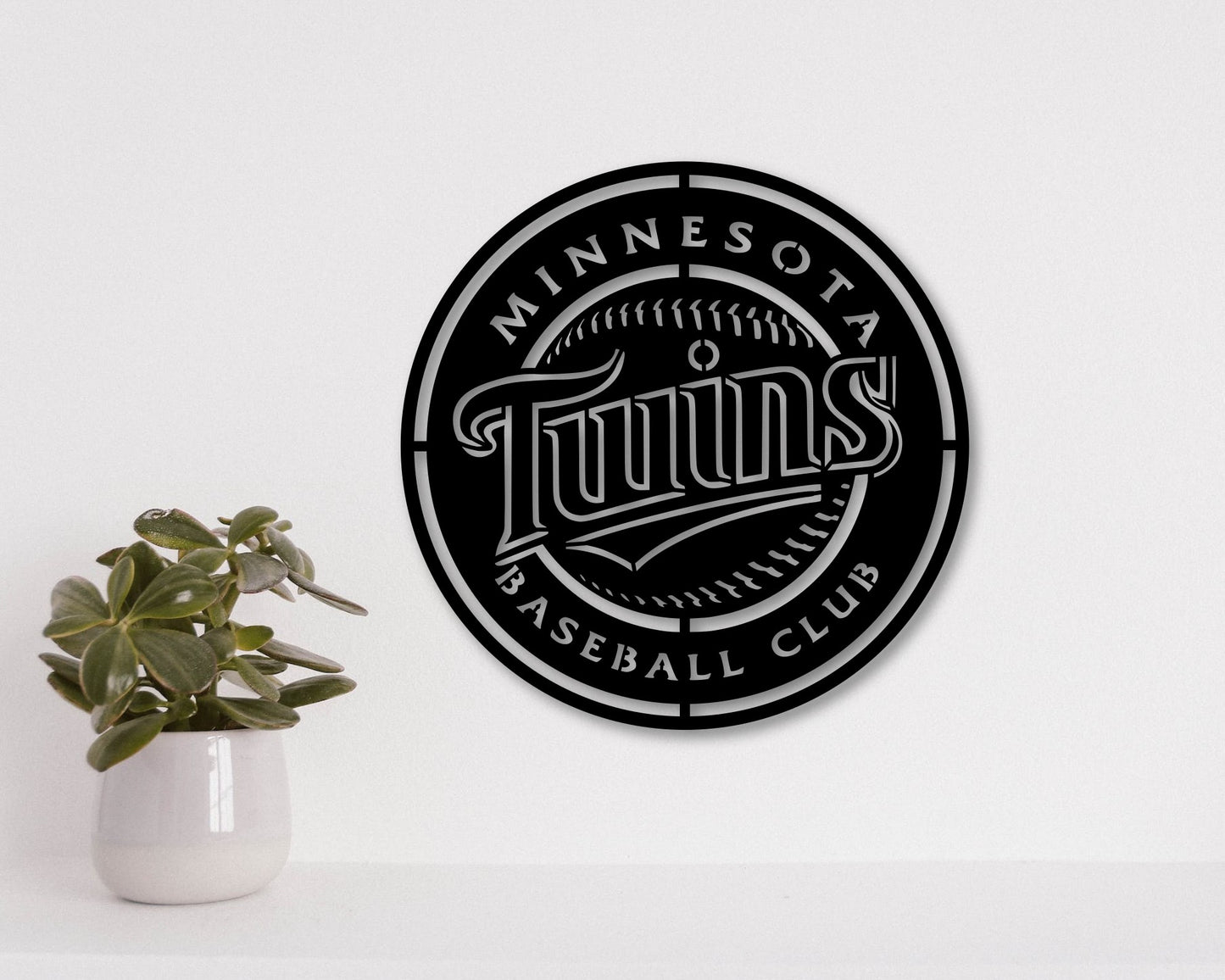 Minnesota Twins Badge Shield Metal Laser Cut files svg dxf ai png jpg pdf eps