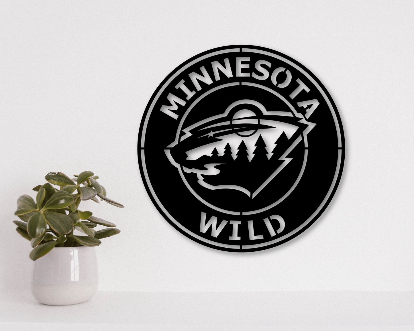 Minnesota Wild Badge Shield Metal Laser Cut files svg dxf ai png jpg pdf eps