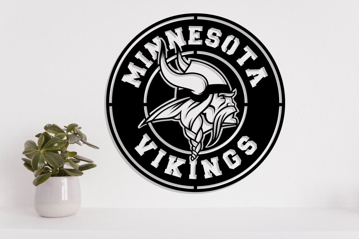 Minnesota Vikings Laser Engraved License Plate Frame – Stainless Steel Finish