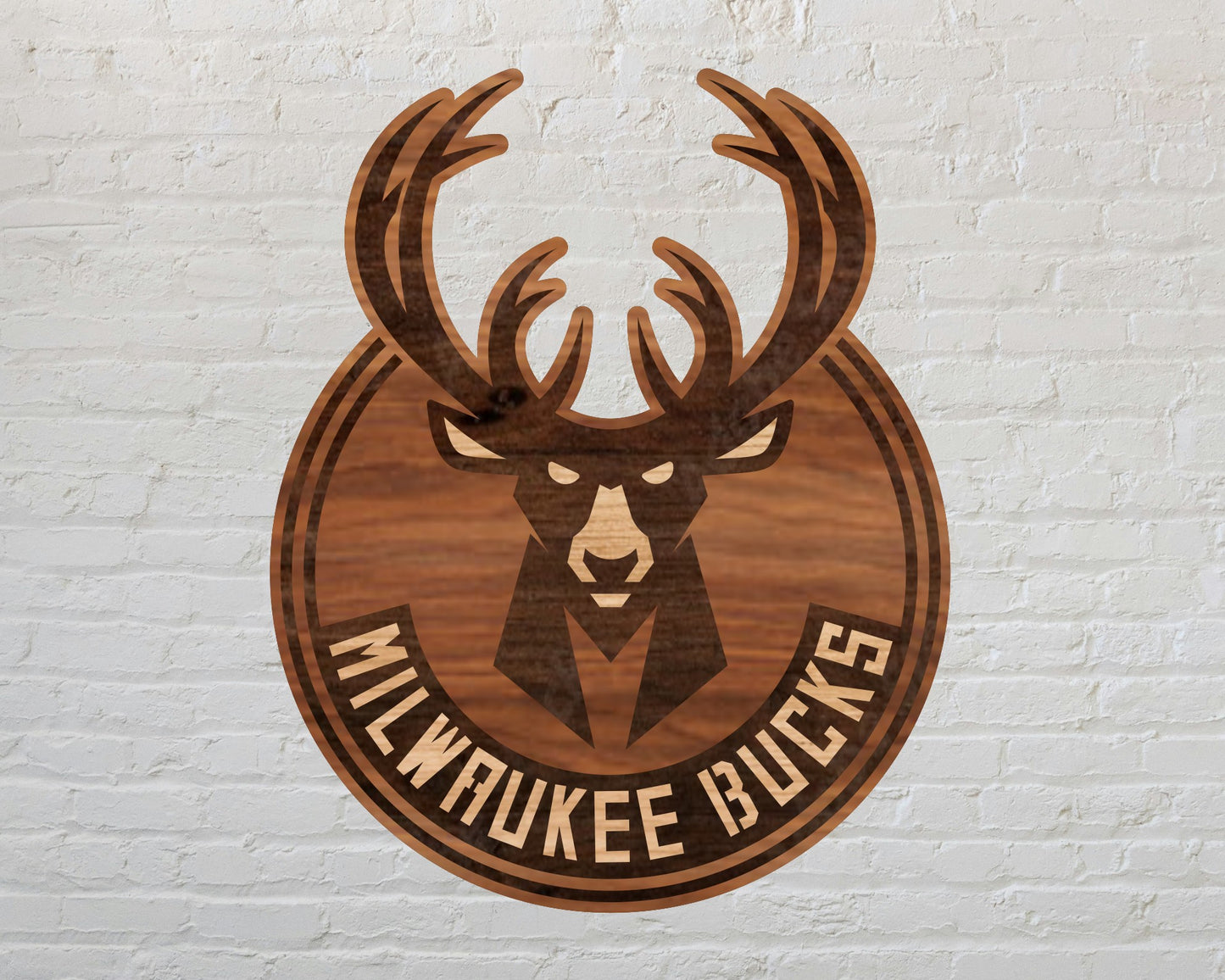 Milwaukee Bucks NBA Teams Design Logo Multi Layer Laser Cut files svg dxf ai png
