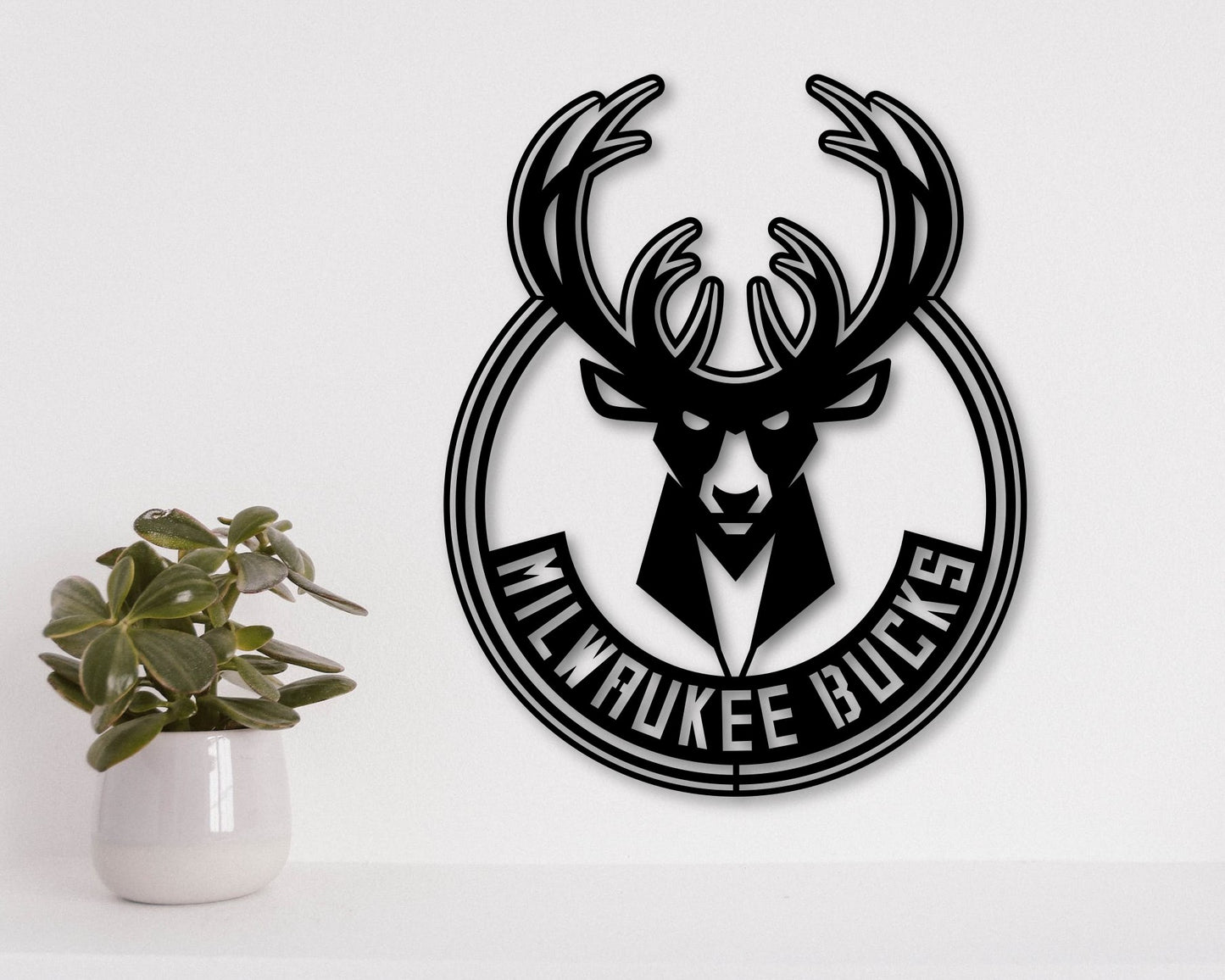 Milwaukee Bucks NBA Teams Designed Logo Badge Shield Metal Laser Cut files svg dxf ai png jpg pdf eps