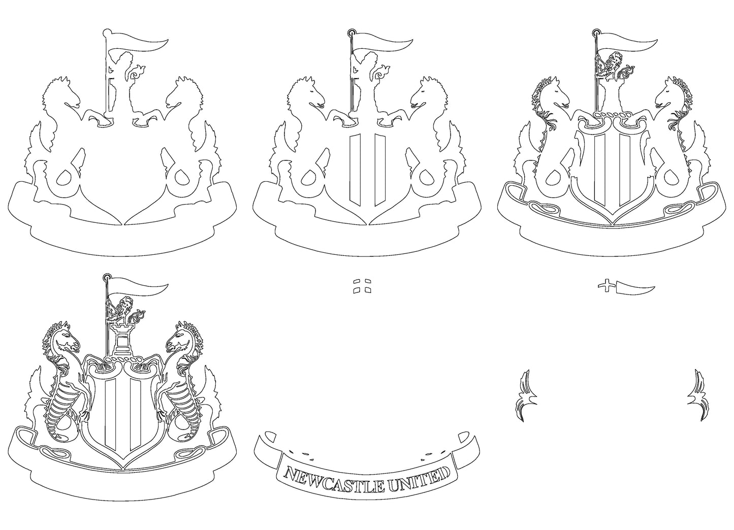 Newcastle United FC Layered Laser Cut files