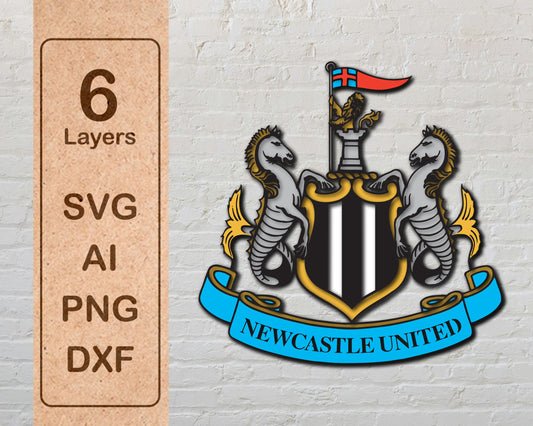 Newcastle United FC Layered Laser Cut files