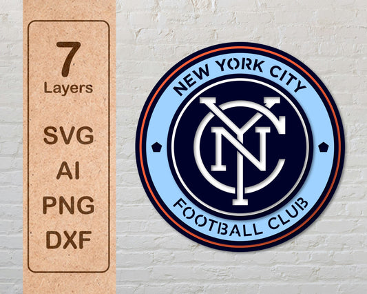 New York City FC Layered Laser Cut files