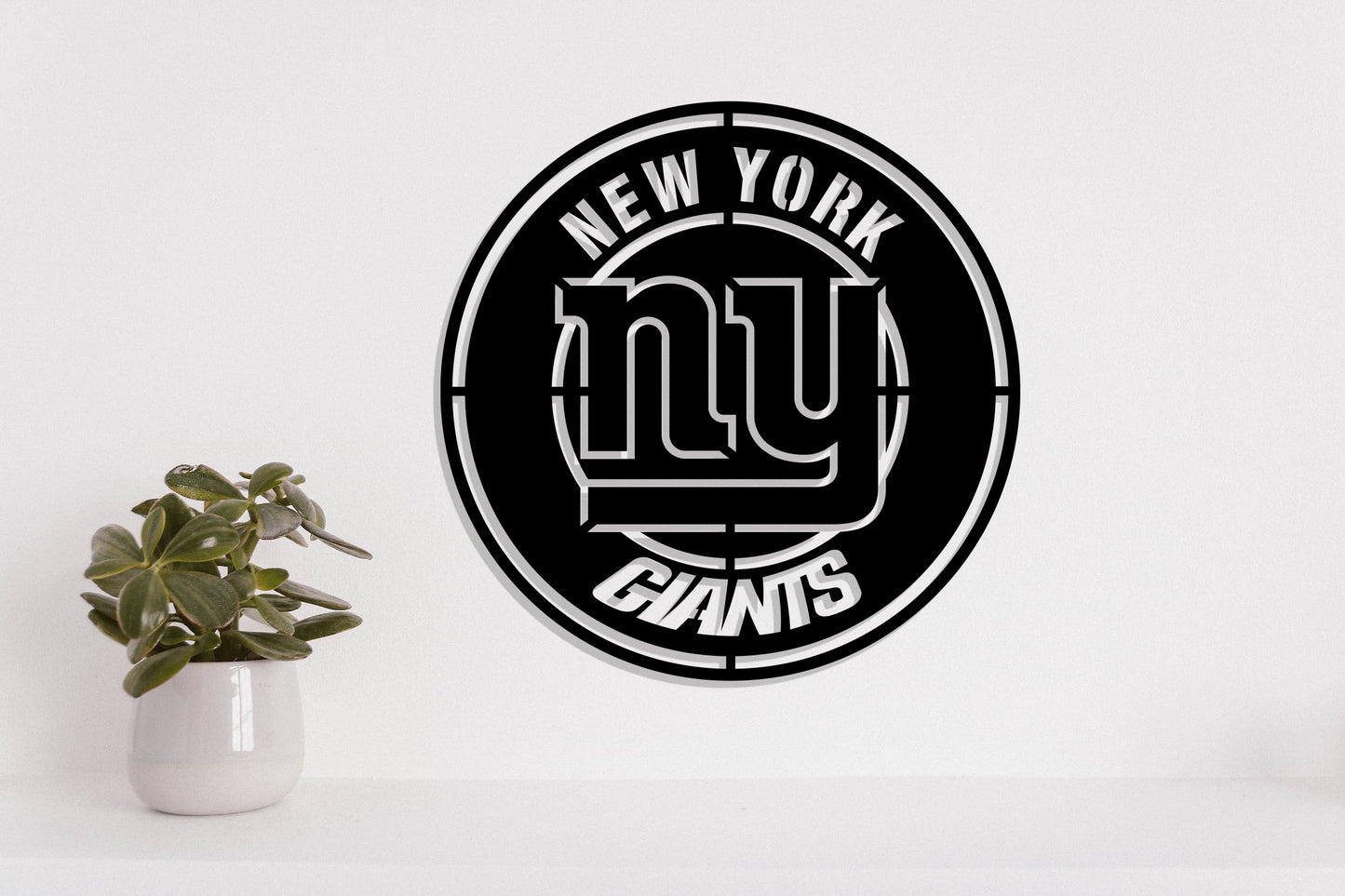 New York Giants Badge Shield Laser Cut files svg dxf ai eps png jpg pdf