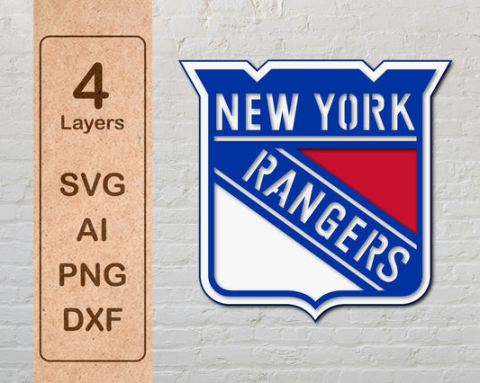 New York Rangers Layered Laser Cut files