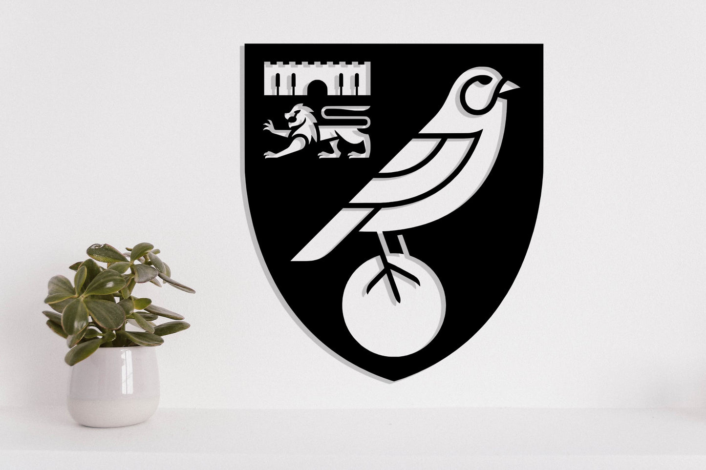 Norwich City FC Badge Shield Metal Laser Cut files svg dxg jpg png pdf ai eps