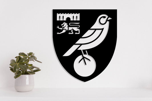 Norwich City FC Badge Shield Metal Laser Cut files svg dxg jpg png pdf ai eps