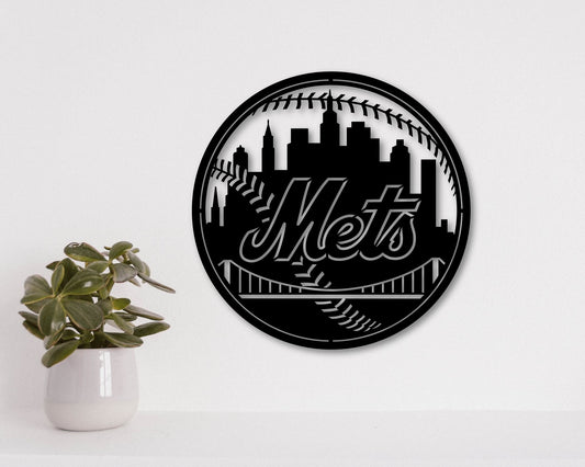 New York Mets MLB Teams Designed Logo Badge Shield Laser Cut files svg dxf ai png jpg pdf eps