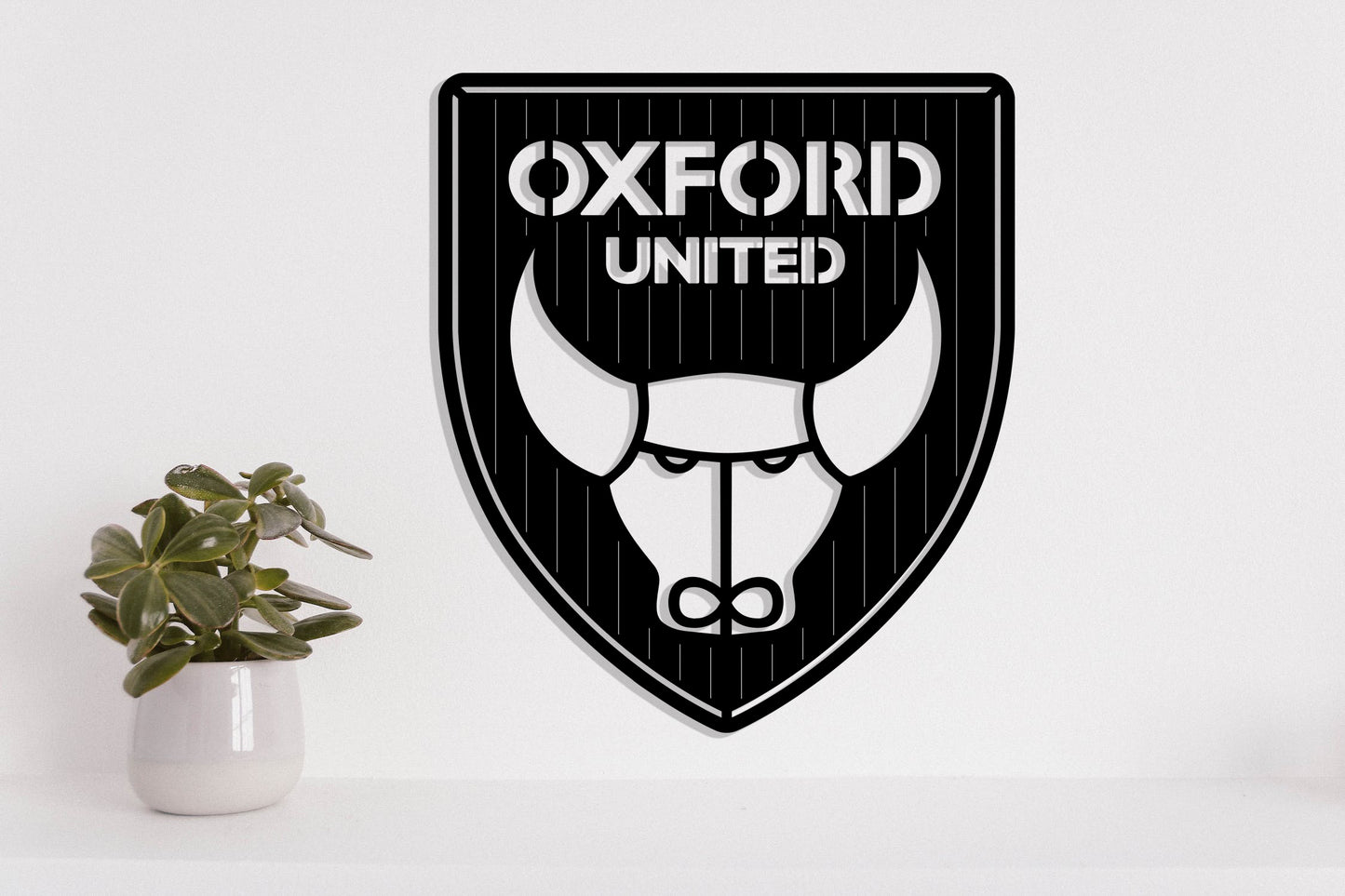 Oxford United FC Badge Shield Metal Laser Cut files svg dxg jpg png pdf ai eps